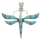 Sterling Silver Turquoise And Opal Dragonfly Pendant EX33133